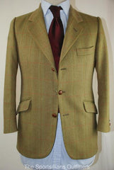 MENS JOHN G HARDY HERRINGBONE STRIPE TWEED HACKING JACKET 38S